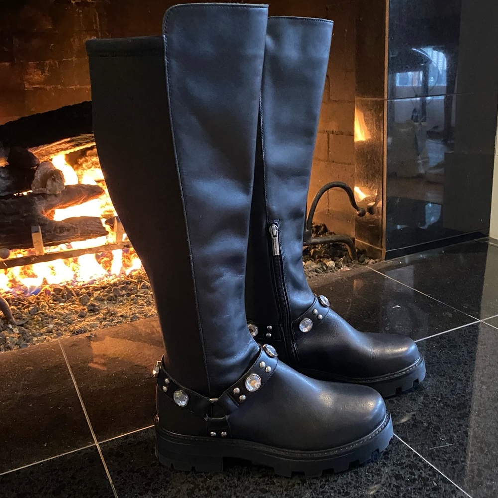 Karl Lagerfeld Milla Tall Pull On Boot SZ 9 NEW - Picture 2 of 11